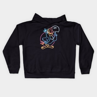 Toucan sam neon style Kids Hoodie